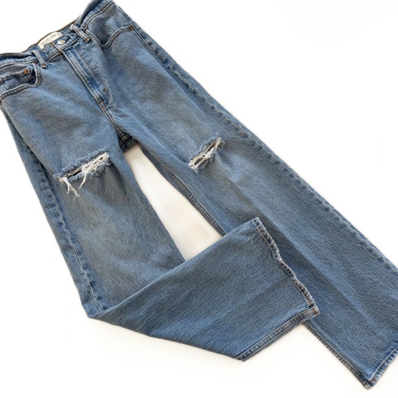 Abercrombie & Fitch Jeans Womens 26 2 Short 90s Relaxed High Rise - Picture 3 of 8